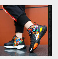 Zapatillas de baloncesto de cuero impermeables para niños, zapatos de tenis para niños, zapatillas para correr al aire libre, zapatos deportivos escolares antideslizantes, moda - details 10