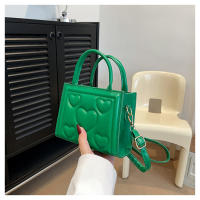 1 bolso elegante de color sólido para mujer con correa desmontable - Diseño con patrón de corazón, perfecto para regalo del Día de San Valentín, disponible en magenta, blanco, negro, verde, amarillo - details 38