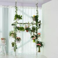 Macetas de Flores Telescópico Estantería para Plantas de Metal con 12 Bandeja, 2 Gancho y 1 Barra Telescópica - details 1