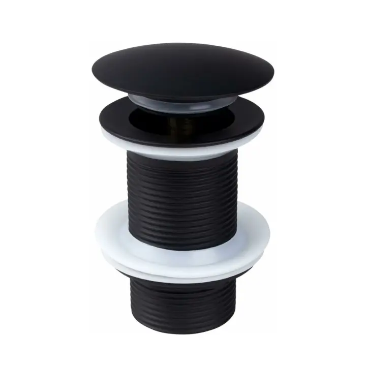 Desagüe universal, Desagüe para lavabo sin rebosadero Negro, Desagüe para lavabo, Desagüe emergente para lavabo - 1