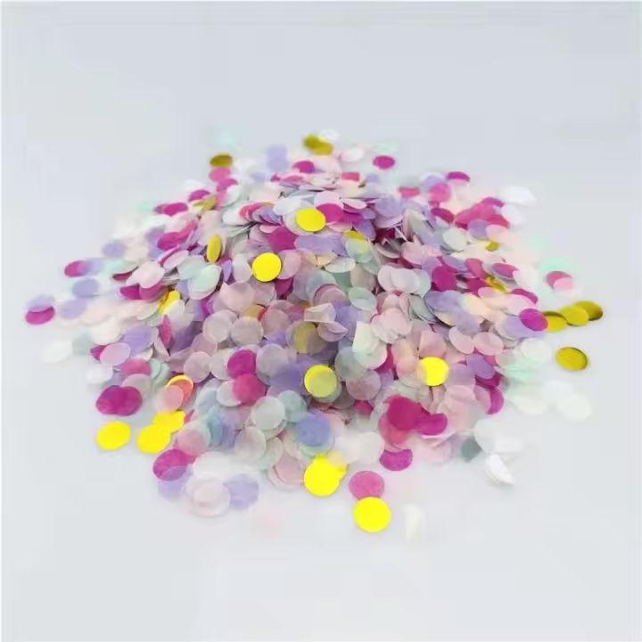 Mezcla de Papel Confederado de 1cm Decoración de Fiesta de Boda Bolas de Globo Transparentes - 1