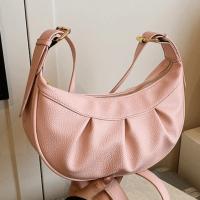Bolso cruzado plisado de estilo coreano, bolso ligero de Color sólido de PU, bolso de mano de cuero suave, bolso de hombro para mujer - details 13
