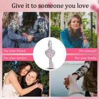 Colgante de plata de ley 925 para mujer, abalorio de llave de amor, adecuado para pulseras, collares, joyería fina, regalos - details 5