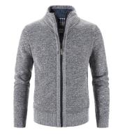 Suéter de punto para hombre, cárdigan de lana informal para primavera y otoño e invierno, chaqueta de suéter para hombre de color sólido de talla grande - details 8