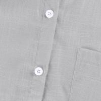 Camisa Simple y a la Moda para Mujer Algodón y Lino Informales, Clásicas con Manga Corta y Borlas - details 40