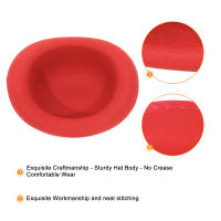 Halloween Men Women Magician Hats Cap Gentleman Jazz Hat Top Hat Black Red Party Bowler Hat - details 9