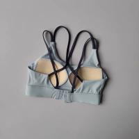 Sujetador deportivo para mujer, Push Up, acolchado, ajuste, entrenamiento para correr, entrenamiento, sujetadores de Yoga, Tops cortos cruzados en la espalda, ropa interior deportiva - details 7