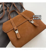 Mochila de cuero suave de gran capacidad, bolso de nicho de moda, bolso de viaje ligero de lujo, nuevo estilo universitario, 2024 - details 2