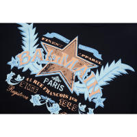Camiseta Deportiva de Algodón Puro para Hombres Cuello Redondo, Impresión Delantera, Estilo Básico Casual, Artículo de Zapatillas y Ropa Deportiva - details 3