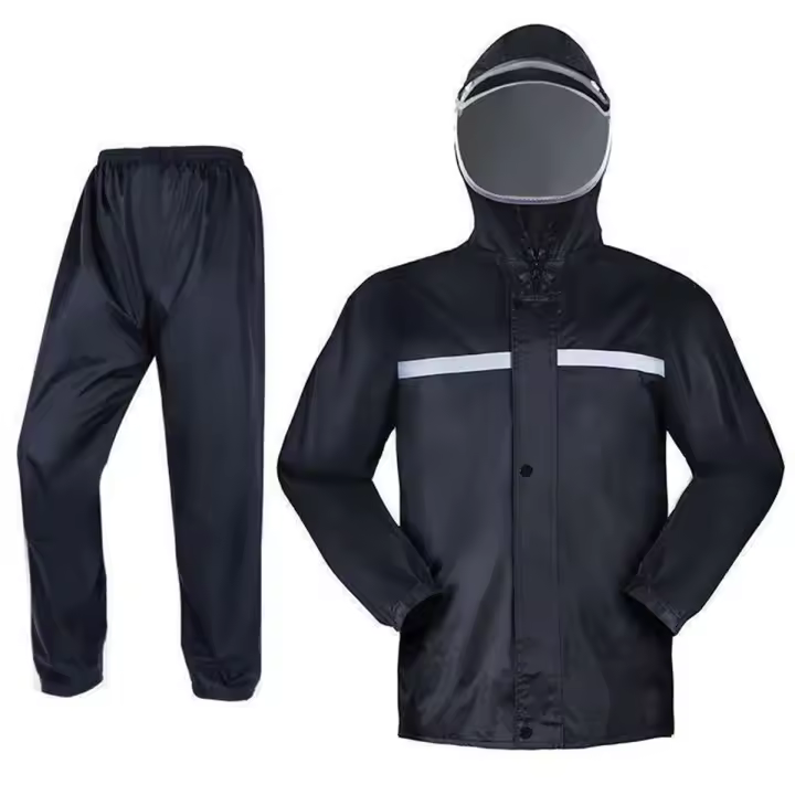Conjunto de Abrigo de Lluvia Impermeable Máscara de Lluvia para Hombres - 1