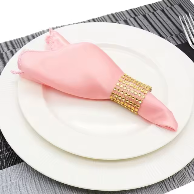 Pañuelos de Satén Reutilizables 50*50cm Ideal para Bodas Románticas, Fiestas, Hoteles, Restaurantes - 1