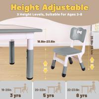 Juego de Mesa y 2 sillas para niños, Altura Ajustable, Juego de Mesa y Silla para niños de 3 a 8 años, fácil de Limpiar, Aprobado por CPC y CE (Juego de 3 Piezas), Color Azul - details 29