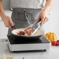 Pinzas de cocina de acero inoxidable, puntas de silicona y soporte, pinzas multiusos para barbacoa, pinzas antideslizantes para barbacoa, pinzas para cocinar - details 5
