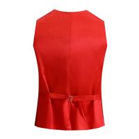 Chaleco de hombre con lentejuelas brillantes, sin mangas, ajustado, de un solo pecho, con cuello en V, chaleco Formal para hombre, traje ajustado con decoración de lentejuelas - details 6