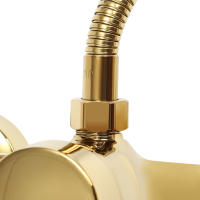 Grifo de ducha de mano, grifo para bañera, ducha de pared, modo de ducha de lluvia, modo de enjuague, juego de ducha con soporte de ducha y manguera de ducha de 1,5 m (dorado) - details 8