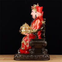 El Buda de resina Wen atrae riqueza y prosperidad, decoraciones para el hogar, ropa roja, empresa de pintura Caishen, apertura de tienda, - details 5