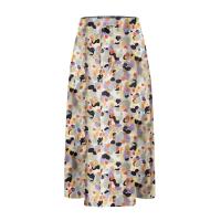 Falda elástica plisada estampada de cintura alta a rodilla para mujer, moda, fiesta, verano, 2024 - details 16