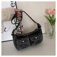 Bolso de mano de moda, bolso vaquero Retro, bolso cruzado para axila, bolso de hombro para chica picante, bolso para axila, bolso de tela Y2K, ropa de calle - details 28