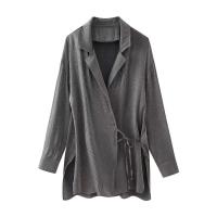 Moda para Mujer OUWU Conjunto de Dos Piezas de Kimono Texturizado y Pantalones Rectos de Cintura Alta Elástica - details 4