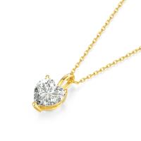 Colgante de Corazón de Moissanita 14k Oro Joyería de Boda de Lujo con Certificado Longitud de 45cm - details 4