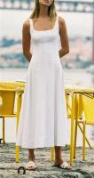 Elegante Vestido Midi Blanco sin Mangas Verano 2025 Moda Pura y Estilizada con Lazos - details 2