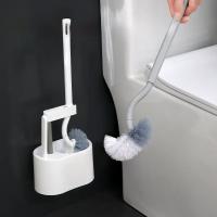 Cepillo De Inodoro De Pared Montado S-Tipo Cabeza Curva Limpieza Hogar Herramientas Accesorios Cerdas Suaves Eco-amigable - details 1