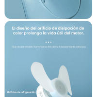 Mini ventilador portátil con control USB Bajo nivel de ruido Cabezal giratorio de 360 °   Ventilador enchufable para exteriores, interiores y habitaciones de camping - details 9