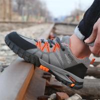 Zapatillas de trabajo con punta de acero para hombre, zapatos de seguridad a prueba de perforaciones, botas, calzado de seguridad indestructible a la moda, novedad de 2023 - details 7