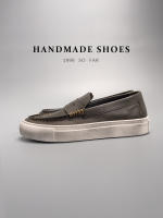 Cuero lavado al agua, primera capa de cuero de vaca, zapatos de hombre hechos a mano, estilo vintage. - details 4