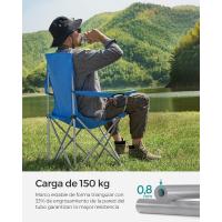 Sillas Portátiles Plegables Alto Resalto, Apoyabrazos, Bolsillo para Tazas, Carga de 150kg, Ideal para Acampada, Jardín, Pesca, Terraca - details 2