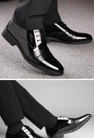 Zapato Social Para Hombre, Zapatos De Vestir Informales De Charol Para Negocios, Calzado De Traje De Oficina Con Parte Superior Brillante Y Punta Puntiaguda, Tendencia 2024 - details 3