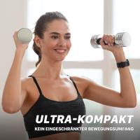 Mancuernas de acero ultracompactas ajustables de 2,5 kg, 5 kg, 7,5 kg, 10 kg, 15 kg, 25 kg, mancuernas cromadas con asas de espuma, gimnasio en casa (elección de tamaño) - details 1