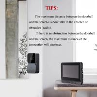 Timbre con vídeo inalámbrico con pantalla HD de 10,92 cm: elegante negro, intercomunicador bidireccional, visión nocturna por infrarrojos, batería recargable de larga duración, fácil instalación, no se necesita aplicación para seguridad en el hogar, timbr - details 4