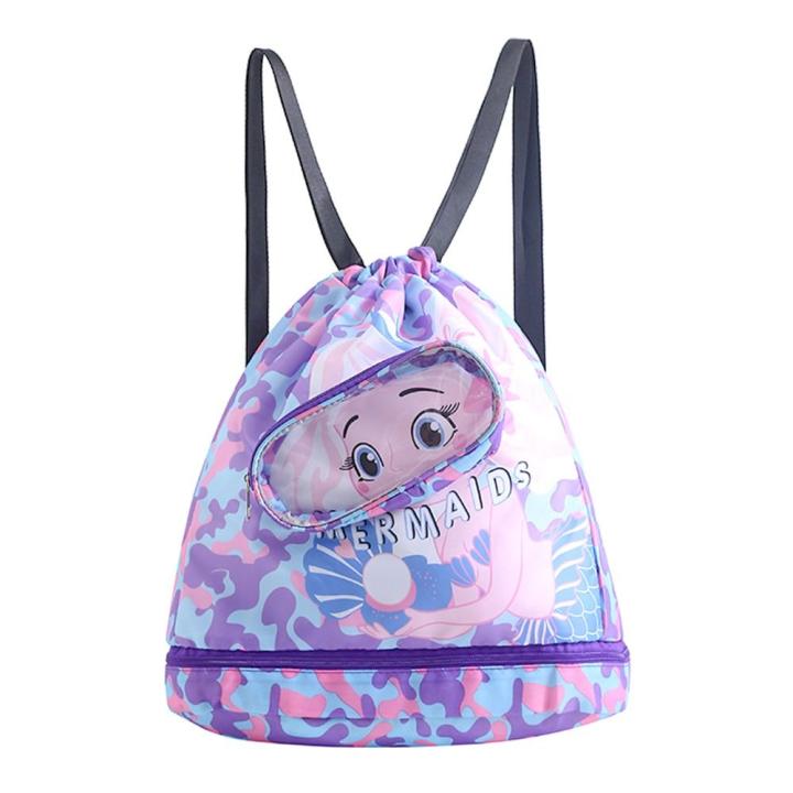 Bolsa De Natación Mochila Con Cordón Mochila Rosa
