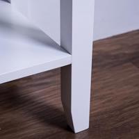 cajones con estantería Home Descuento Windsor Consola de 2 cajones, Mesa 74 x 80 x 30 cm Blanco - details 8