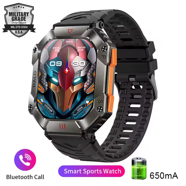 Reloj Inteligente Militar Resistant Duradero IP68 Impermeable 2,0 'HD Pantalla Bluetooth para Android Ios Xiaomi - 1