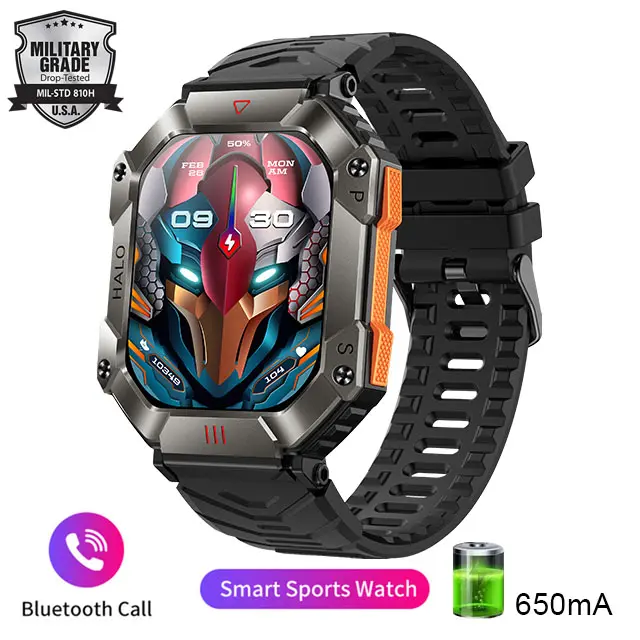 Reloj Inteligente Militar Resistant Duradero IP68 Impermeable 2,0 'HD Pantalla Bluetooth para Android Ios Xiaomi - 1