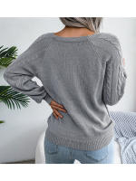 Suéter de punto con botones para mujer, Jersey holgado de manga larga, otoño, 2023 - details 5