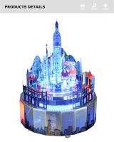 Microworld-rompecabezas 3D de Metal para niñas y adultos, modelo temático de Castillo, caja de música giratoria, juguetes de cumpleaños, regalos de Navidad - details 10