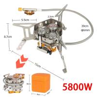 Estufa de Gas Portátil para Exteriores 3 Cabezas Gran Potencia 5800W A Prueba de Viento - details 5