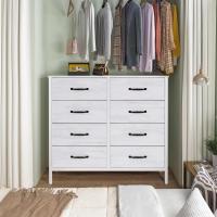 Cómoda con 6 cajones de tela, cómoda de dormitorio blanca, mueble de almacenamiento, muebles de dormitorio, cómoda para cocina, oficina, pasillo, mueble de TV con cajones - details 10