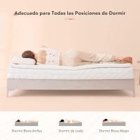 180 x 200 cm, en Viscoelástica (Espuma de Gel con Memoria), 5 cm de Alto, con Funda Extraíble y Lavable, Blanco - details 15
