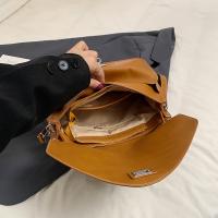 Bolso cruzado de moda para mujer Correa ajustable, cierre con tijera, linado de nylon, gran capacidad, versátil para viajes y compras Sin patrón, color sólido - details 3