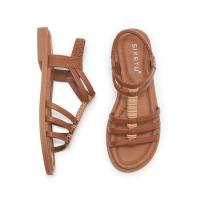 Sandalias de mujer zapatos planos - cómodo verano elegante casual elástico tobillo slip on playa caminar sandalia - details 23