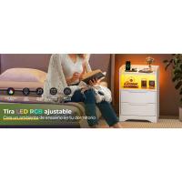 Mesita de noche con iluminación LED, disponible en variedad de colores