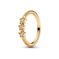 Anillo chapado en oro con circonita brillante para mujer, joyería de Boutique Original con forma de corazón de princesa Wishbone, novedad de 2024 - details 2
