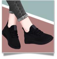 Zapatillas de deporte transpirables con punta redonda para mujer, zapatos informales y cómodos de suela gruesa, a la moda, para primavera y otoño - details 5