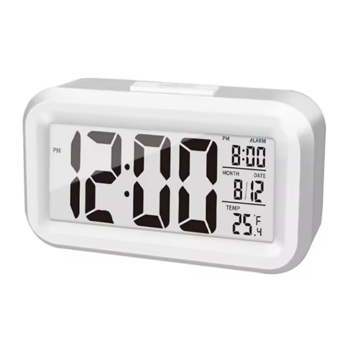 famgem Reloj De Alarma Digital LED Con Luz De Fondo Multifuncional Para Escritorio Incluye Calendario Y Mostrador De La Fecha Y La Hora - 1