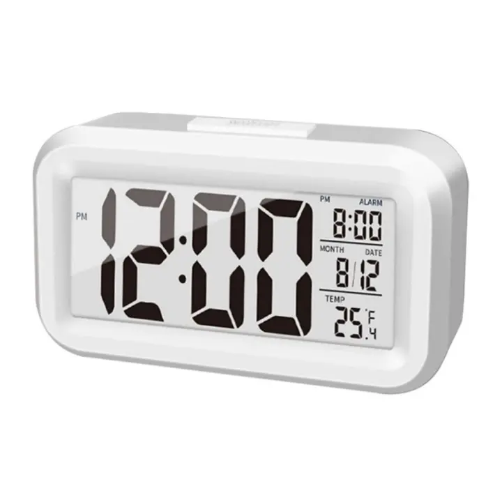 famgem Reloj De Alarma Digital LED Con Luz De Fondo Multifuncional Para Escritorio Incluye Calendario Y Mostrador De La Fecha Y La Hora - 1