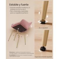 Silla de Comedor de Terciopelo Silla de Cocina con Respaldar Carga Máx. 120 kg Patas de Metal - details 36